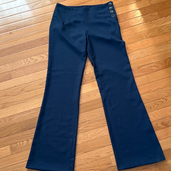 elevenses Pants - Elevenses Navy Wide Leg Pants